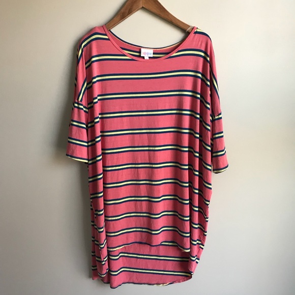 LuLaRoe Tops - LuLaRoe Peach Striped Irma Top